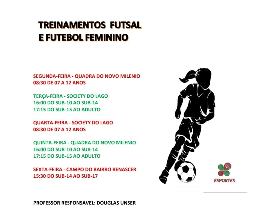 Futsal e Futebol Feminio